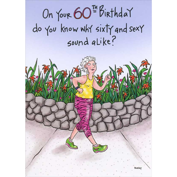 60th And Sexy Birthday Card